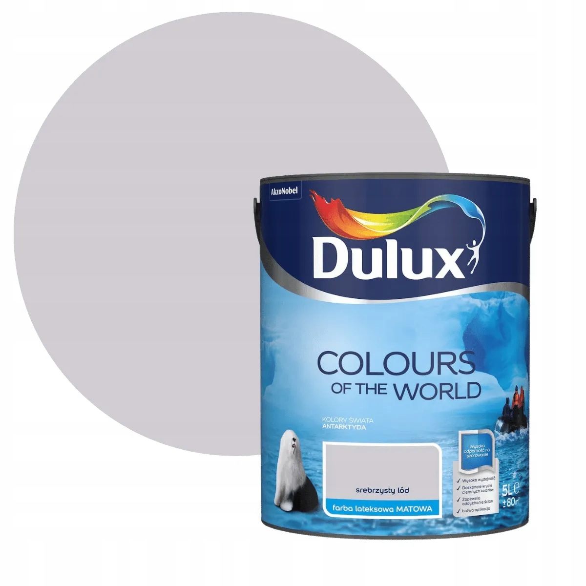 Dulux Barvy Světa Barva Stříbřitý led 5L