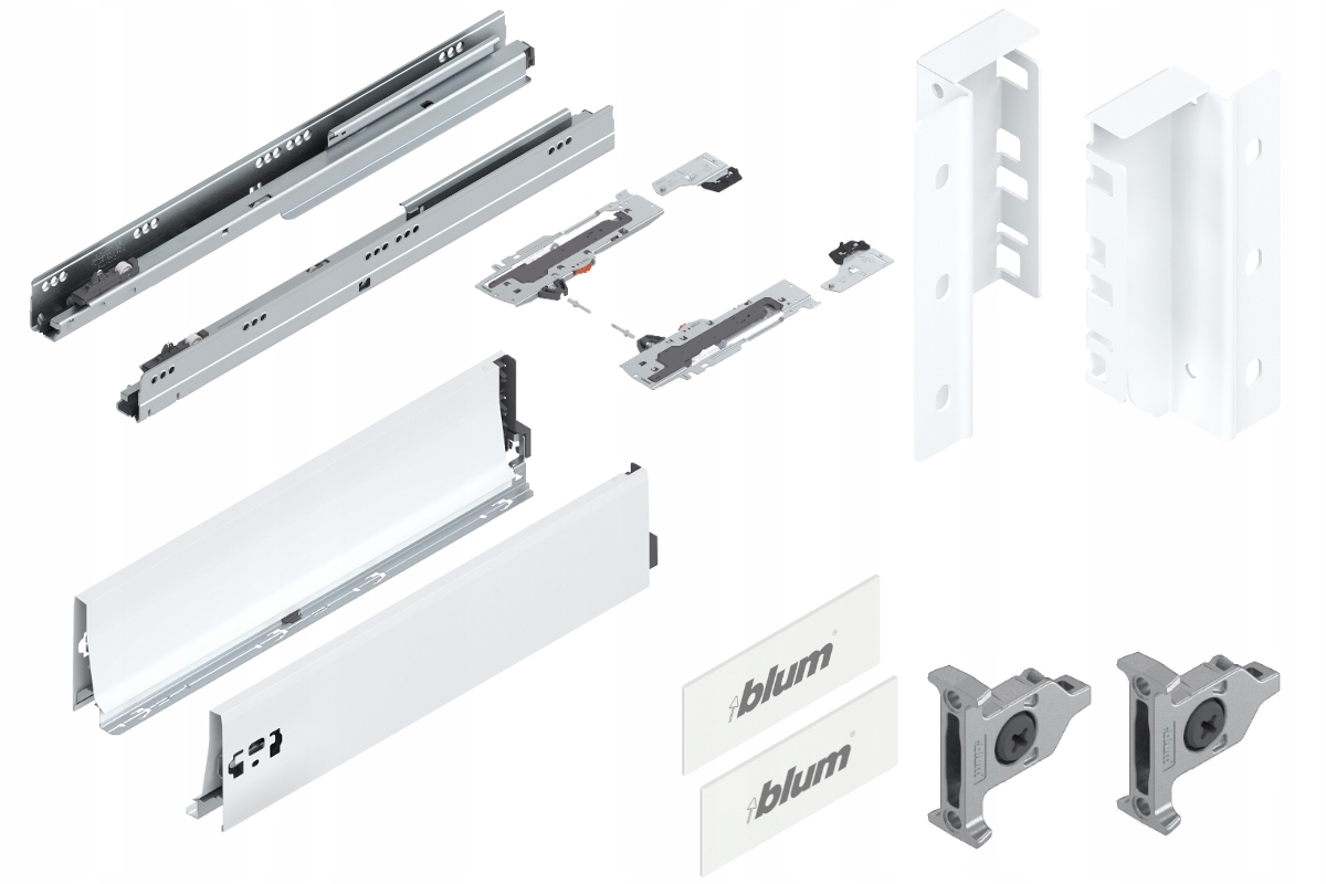 Blum Zásuvka Tandembox 450 Stredná Tip-On K Biela