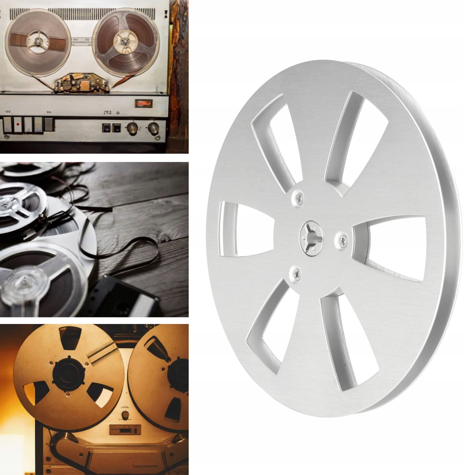 Magnetofon 6-OTWOROWY Z Aluminiową Szpulą Do Uniwersalnych Taśm Szpulowych.