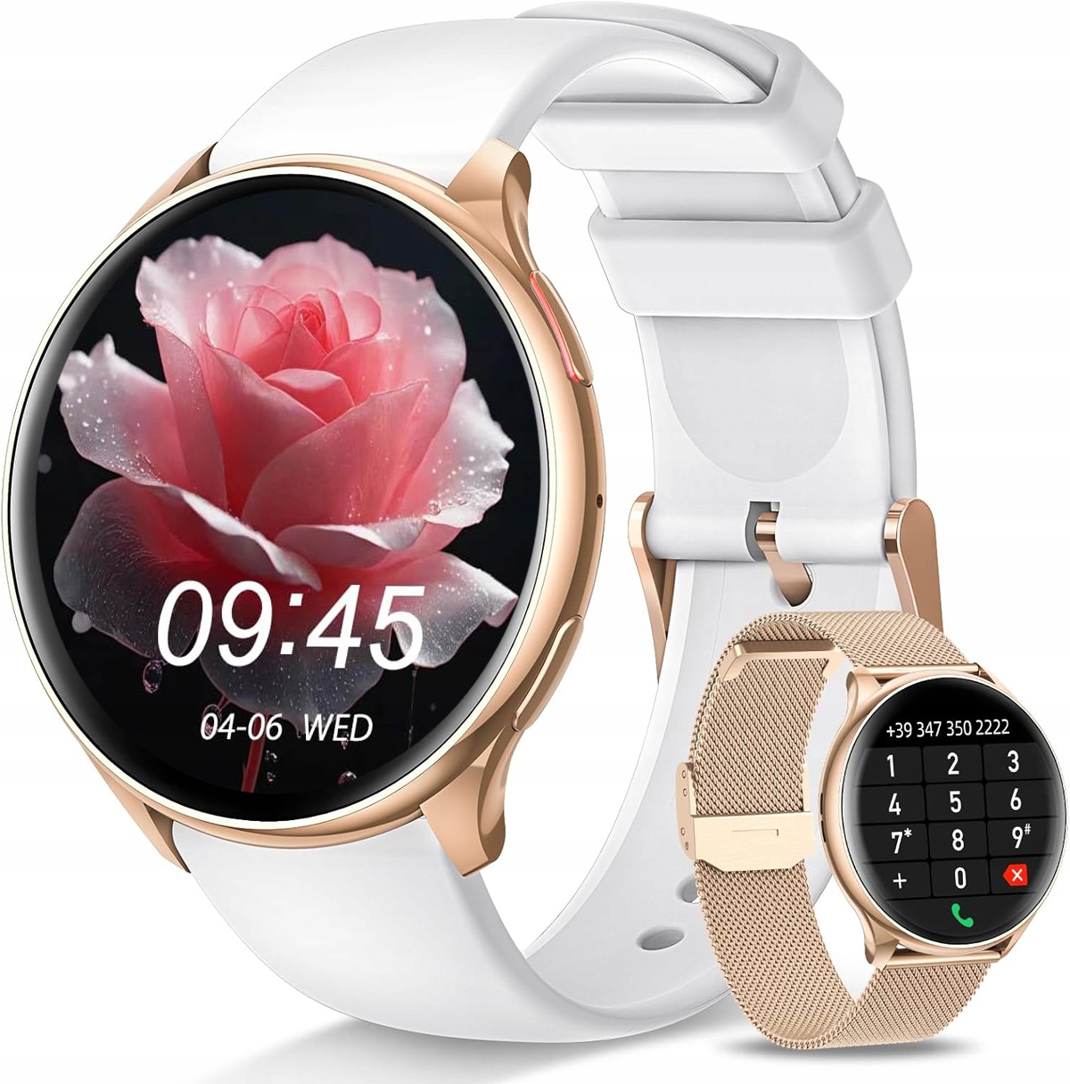 ZEGAREK DAMSKI SMARTWATCH AMOLED EKG POMIAR CUKRU CIŚNIENIE TEMPERATURA Marka Lazird