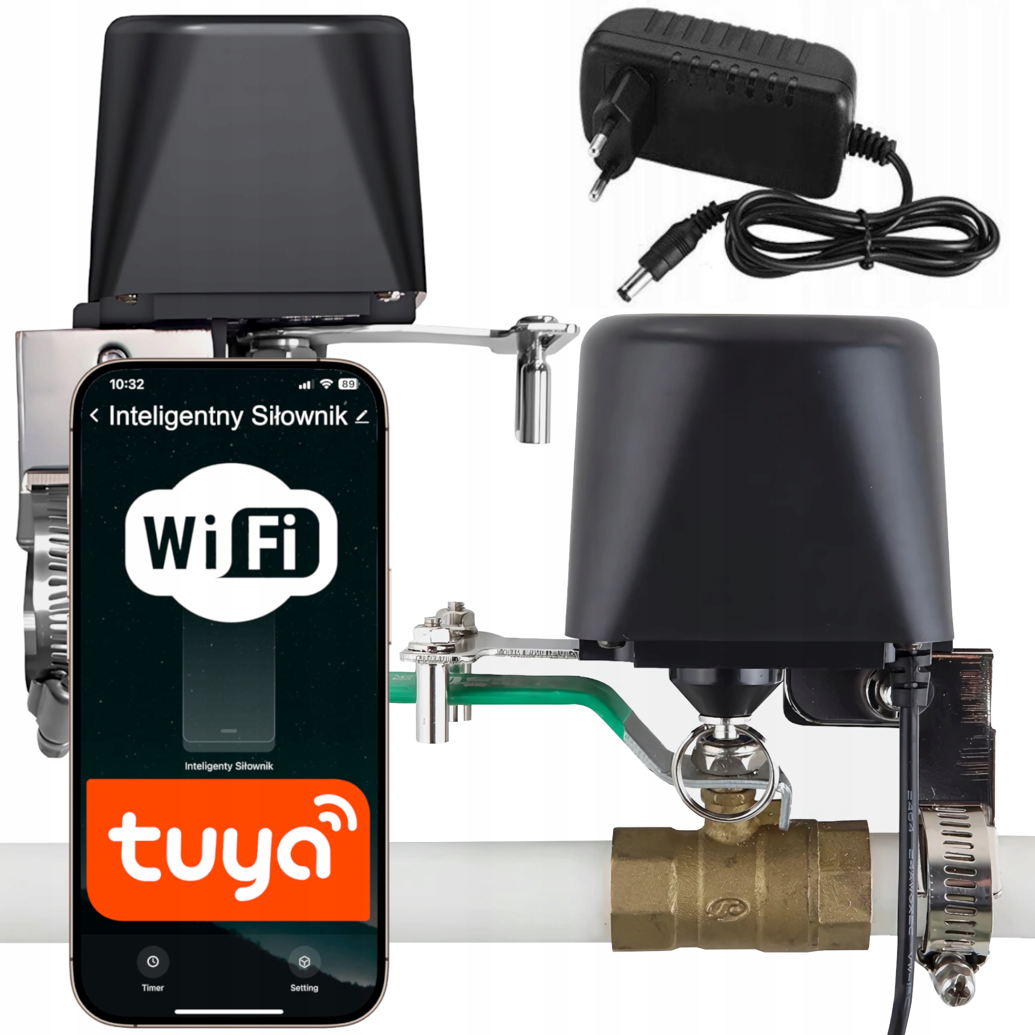 Inteligentní pohon pro ventil plynové vody Ventil Tuya Smart Smartlife WiFi