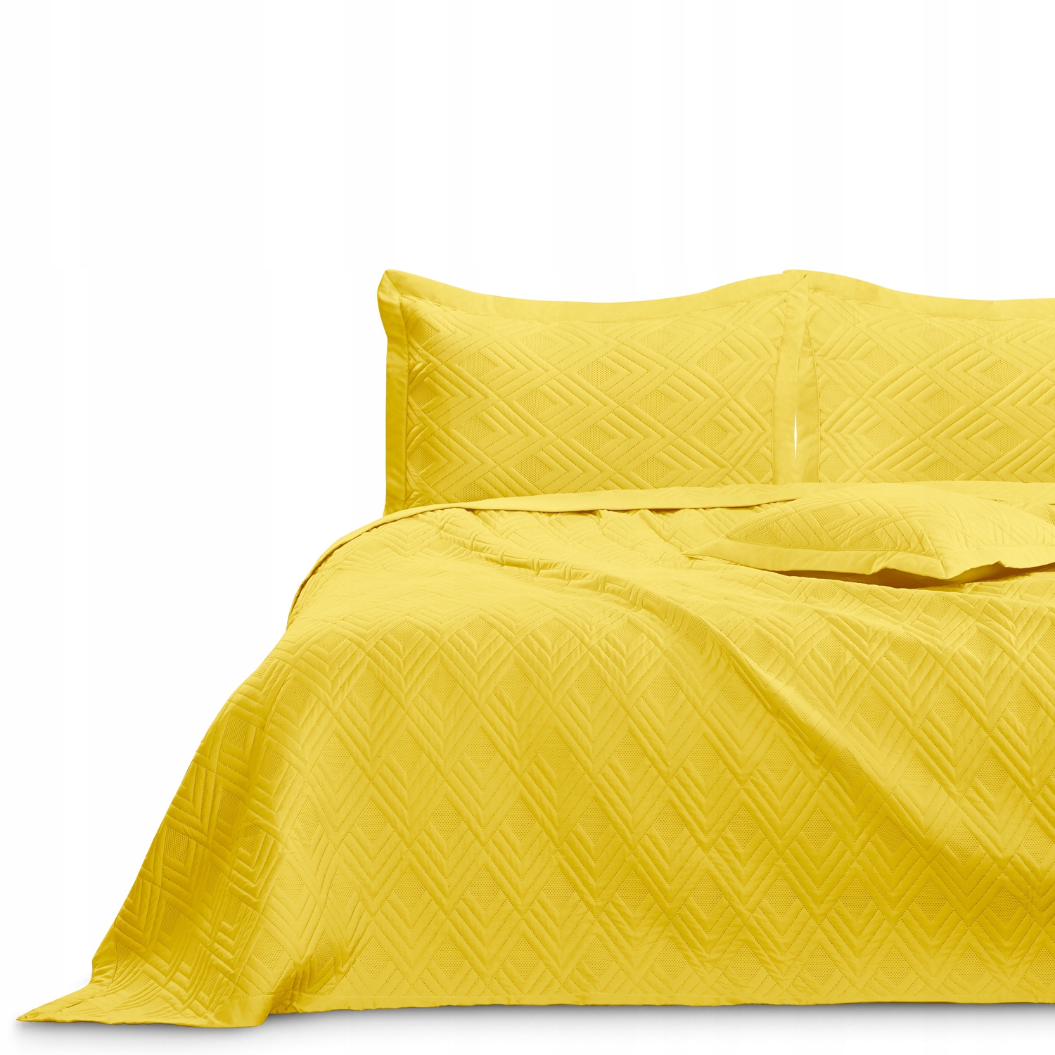 

Żółta narzuta na łóżko wzór do sypialni 200x220cm