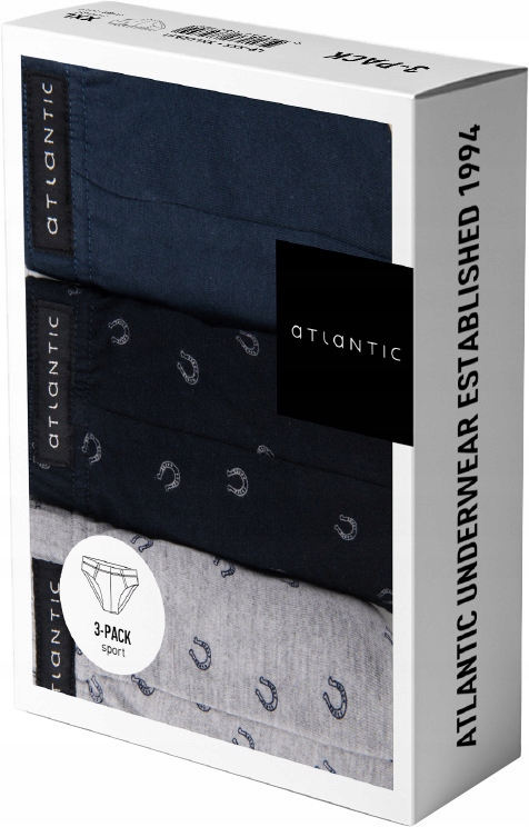 

Atlantic Slipy Męskie Majtki 3MP076 Sport 3PAK *L*