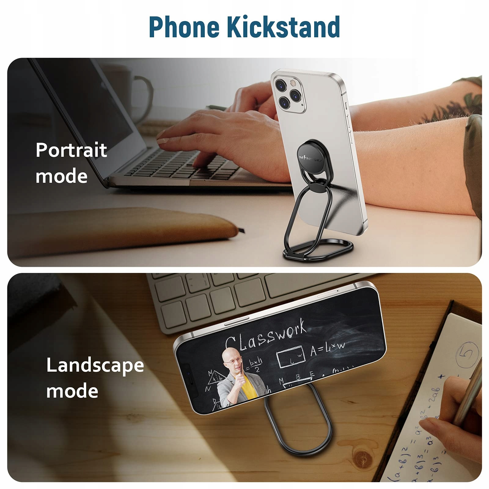 MINDSKY Uchwyt Na Palec 360 Stopni Do Telefonów i Tabletów — miniatura 2