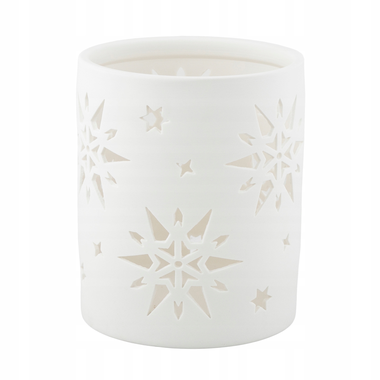 

Świecznik Świąteczny płatki śniegu, ceramiczny