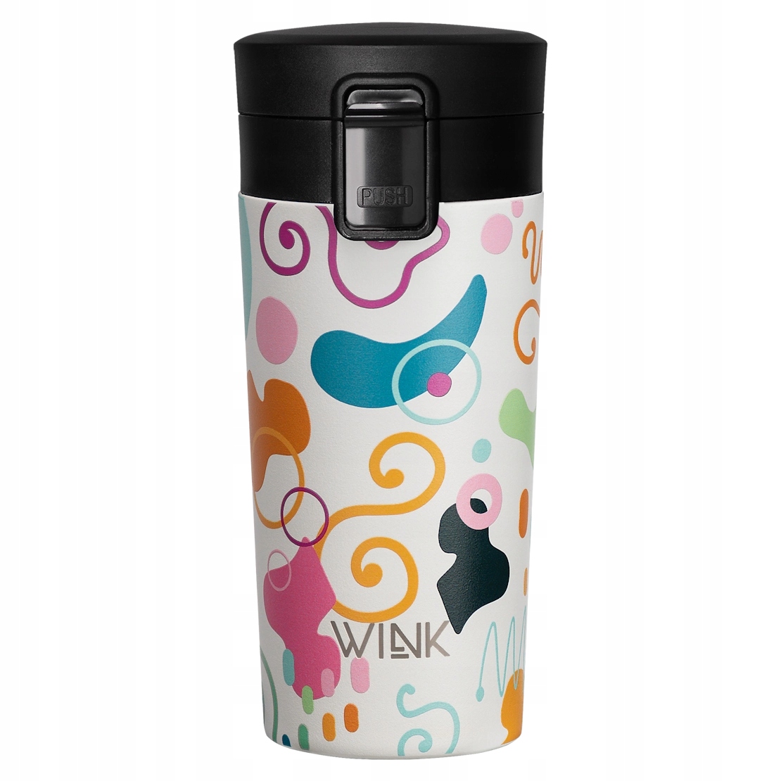 Wink Bottle, Kubek termiczny Abstract, bez Bpa, 370 ml