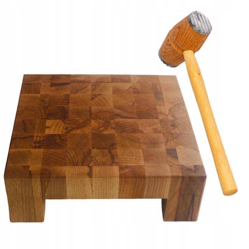 

Deska Blok Bukowy do ubijania mięsa Tłuczek