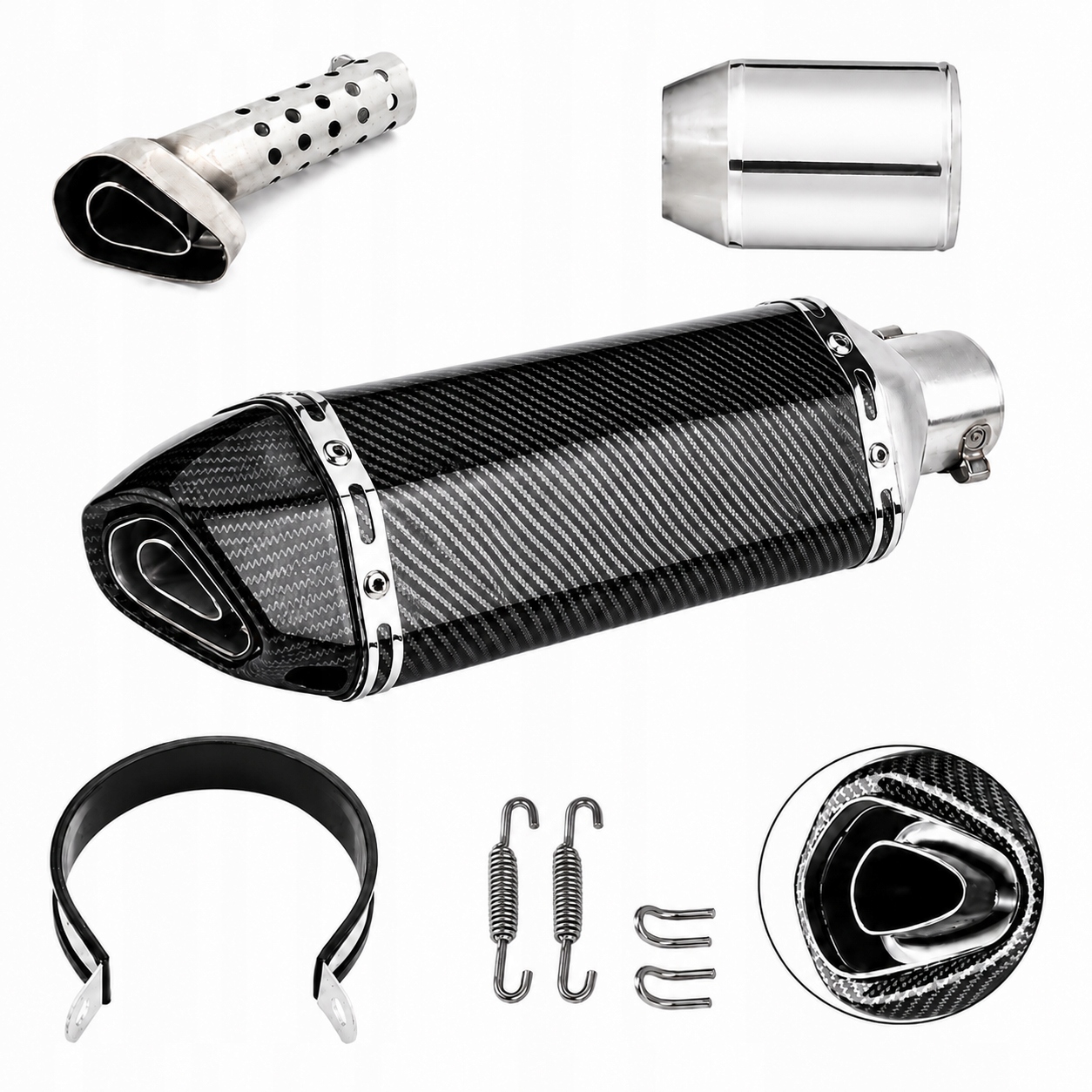 Tlumič Motocyklu Univerzální Sportovní Basový Výfuk Db Killer Carbon