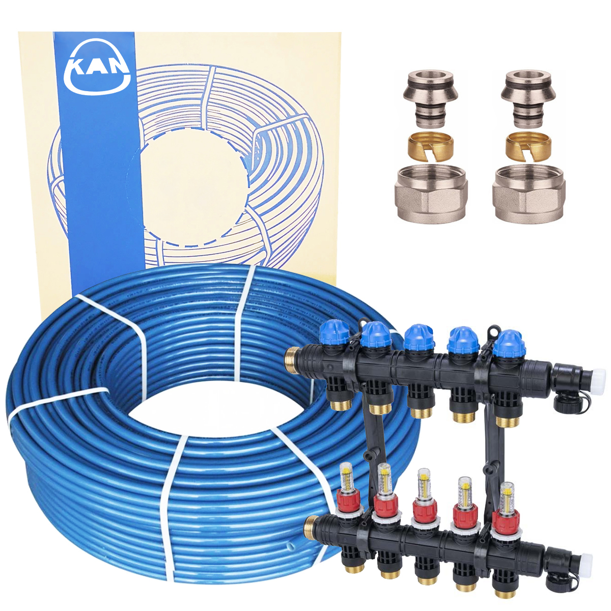 ZESTAW RURA KAN-therm ROZDZIELACZ 5 OBW AFRISO PEX