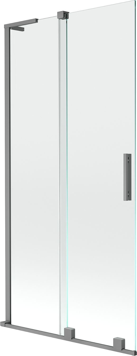 Mexen Velar L, posuvná paravánová stěna 90x150 cm, průhledná, gun metal