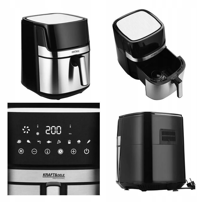 ФРИТЮРНИЦЯ AIRFRYER 8L ILAG KRAFT&DELE 8 ПРОГРАМ 1850W
