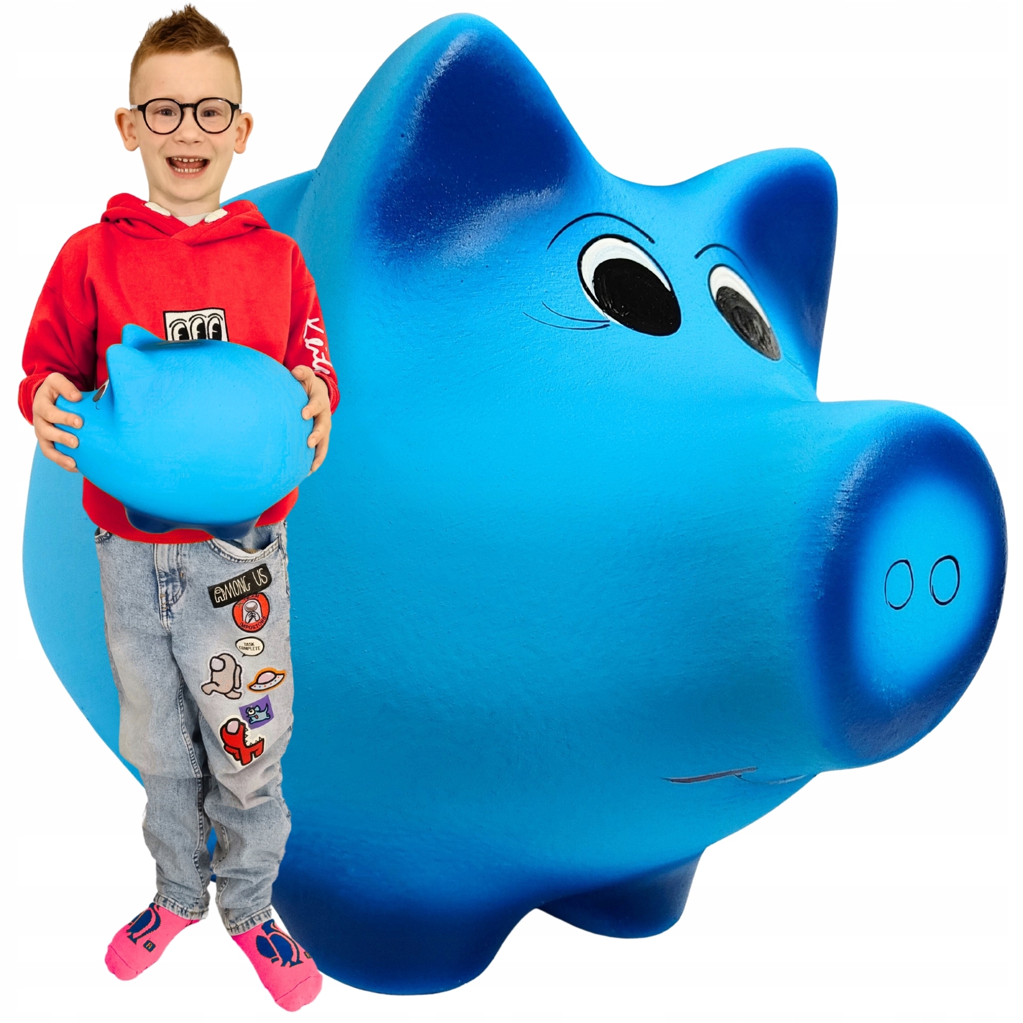 Pokladnička prasátko velké XXL k rozbití bez otevření pro děti keramická