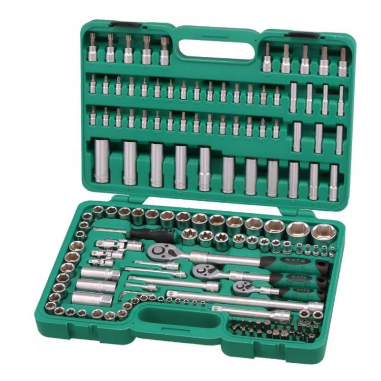 Zestaw kluczy nasadowych z grzechotką 1/4, 3/8 i 1/2" 155 el. Honiton H4351-Zdjęcie-0