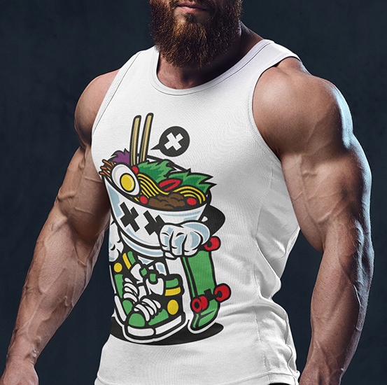 TANK TOP ANIMOWANE RAMEN STYLE Rozmiar M