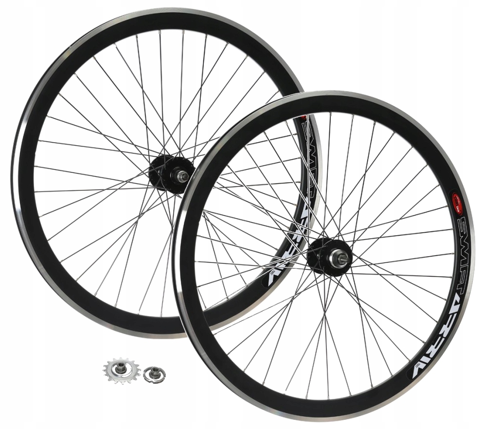 Komplet kół 28 700c Fix Bike Ostre Koło Stożek Flip-Flop Czarne Joytech Alu
