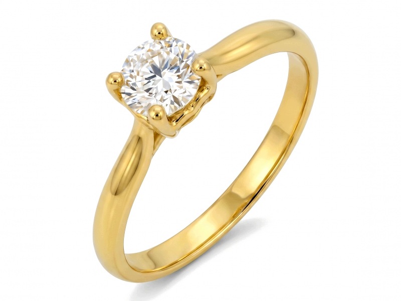Prstýnek zlatý ryzost 585 srdce s briliantem r15 zásnuby Diamant 2.03 g
