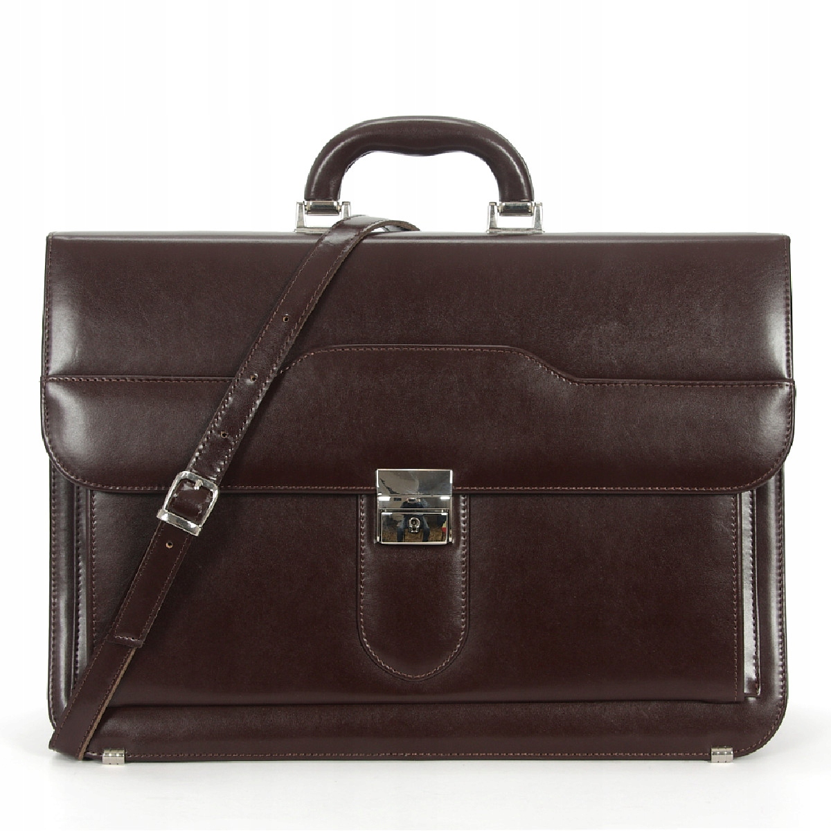 TORBA SKÓRZANA TECZKA NA LAPTOP BRĄZOWA SKÓRA PL