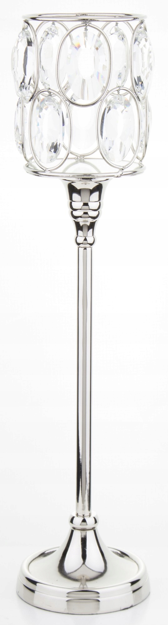 ŚWIECZNIK METALOWY, SZKLANY, GLAMOUR, DEKORACJA Marka Dom Dekoracji