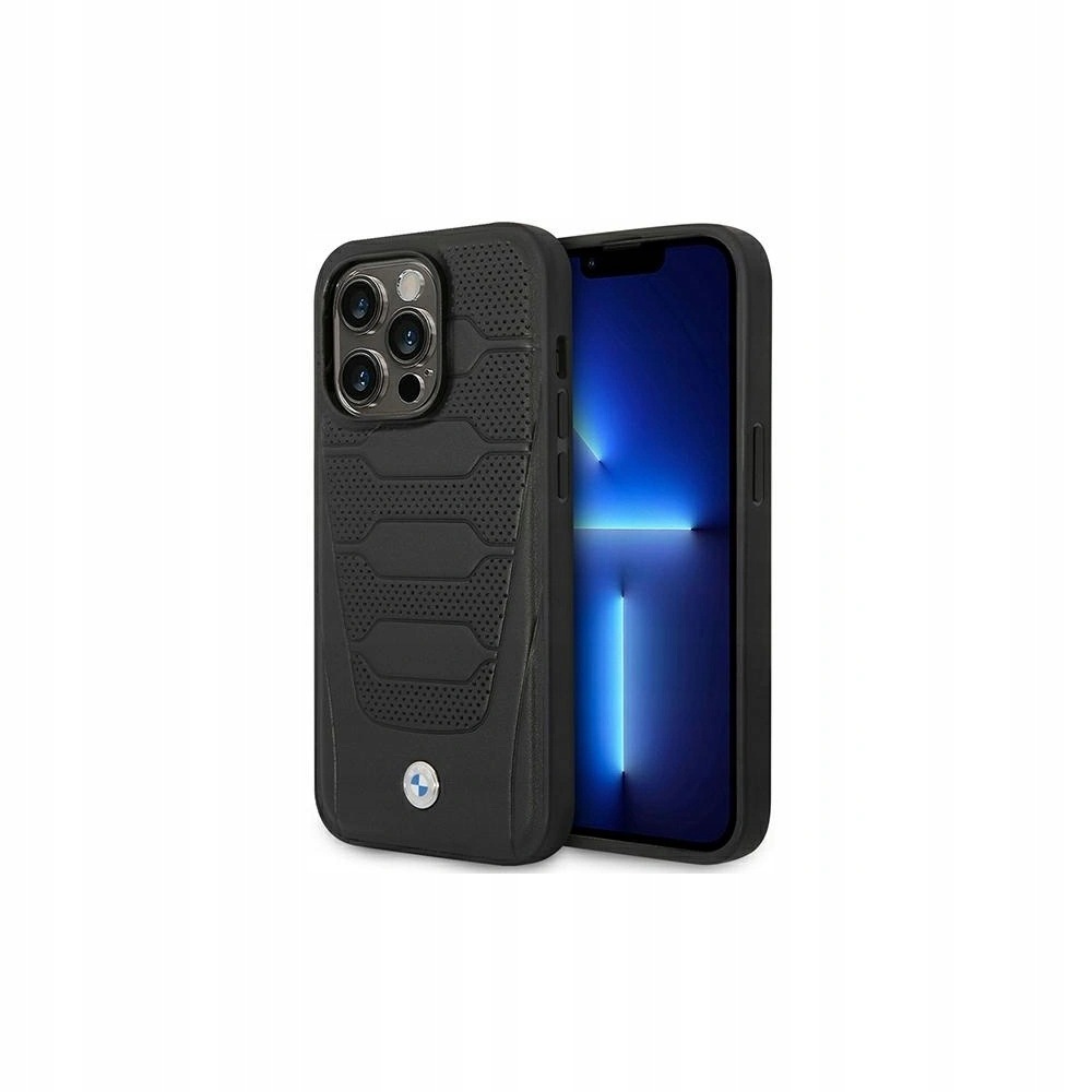 Pouzdro Bmw BMHMP14X22RPSK pro Apple iPhone 14 Pro Max černá/černá kožená sedadla
