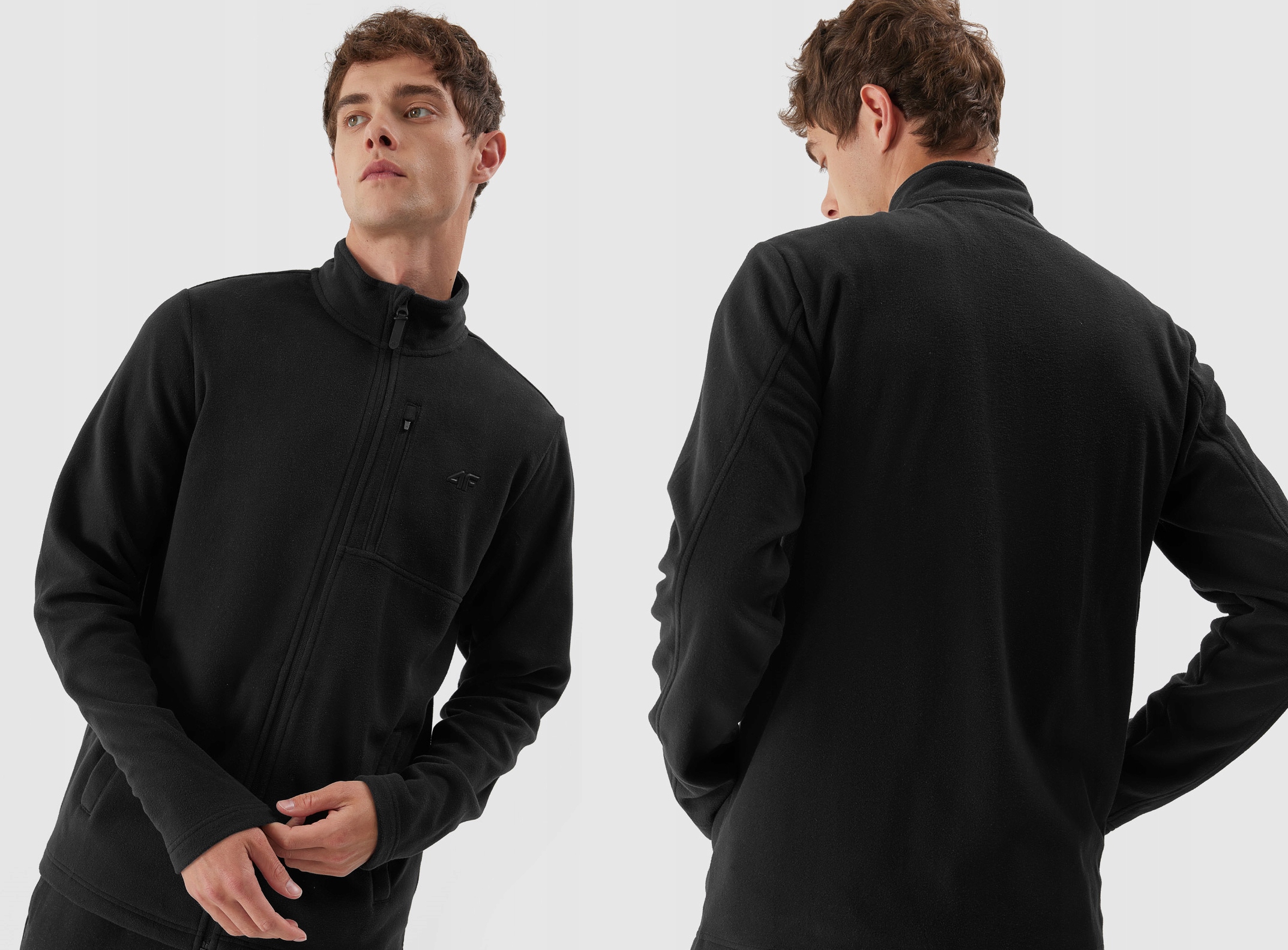 Polar Męski 4F Bluza Polarowa Rozpinana TFLEM122 XXL