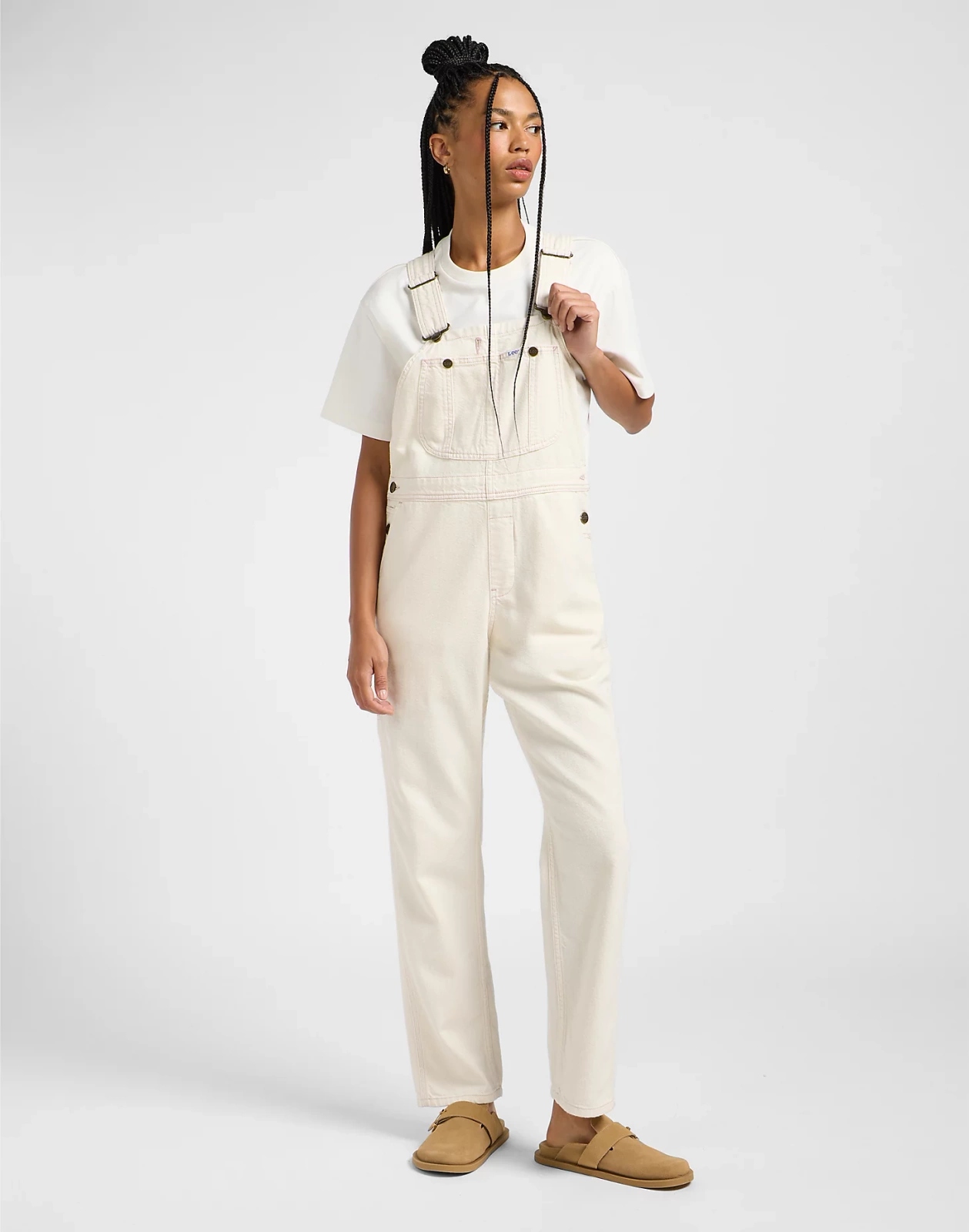 Dámská kombinéza Lee Straight Bib Ecru 112363535 L