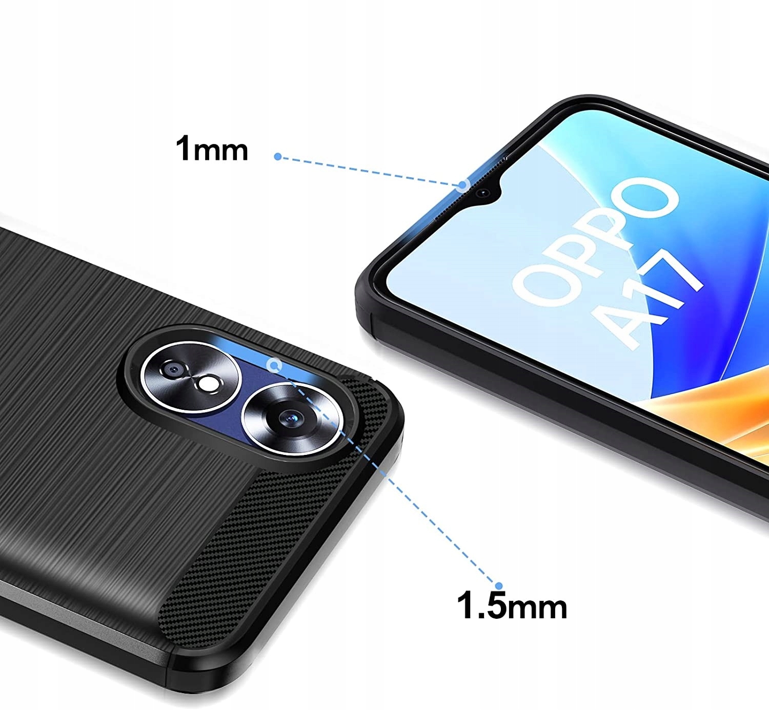 ETUI PANCERNE KARBON CASE DO OPPO A17 + SZKŁO Kod producenta KARBON_OPPO_A17