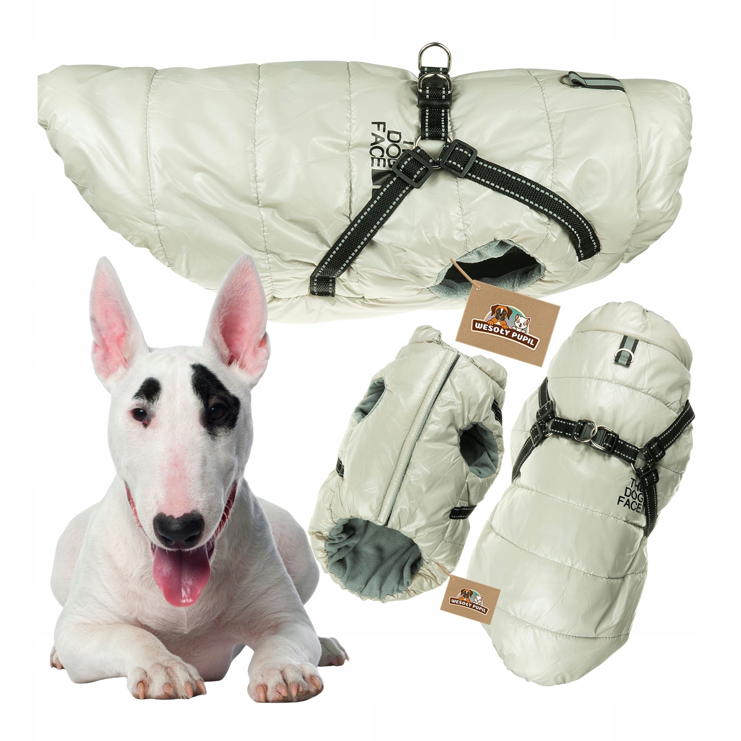 Zimní bunda pro psa S Postrojem The Dog Face, střední a velký pes, velikost 4XL