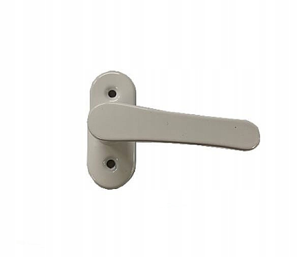 KLAMKA OKIENNA MALOWANA METALOWA BIAŁA