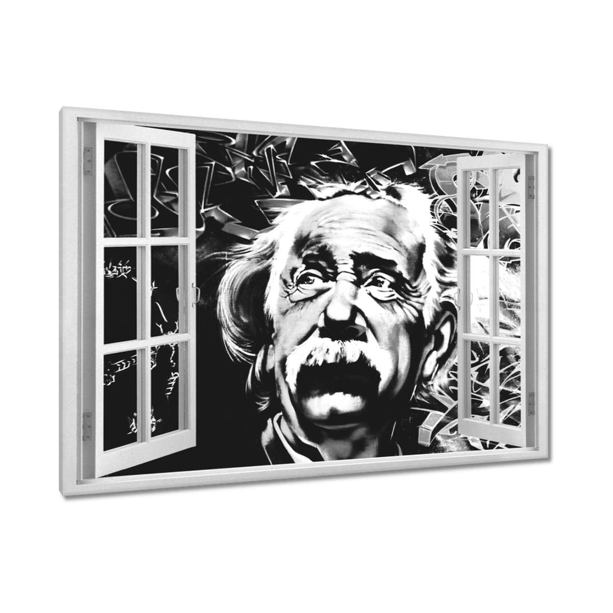 Obrazy 90x60 Albert Einstein Graffiti