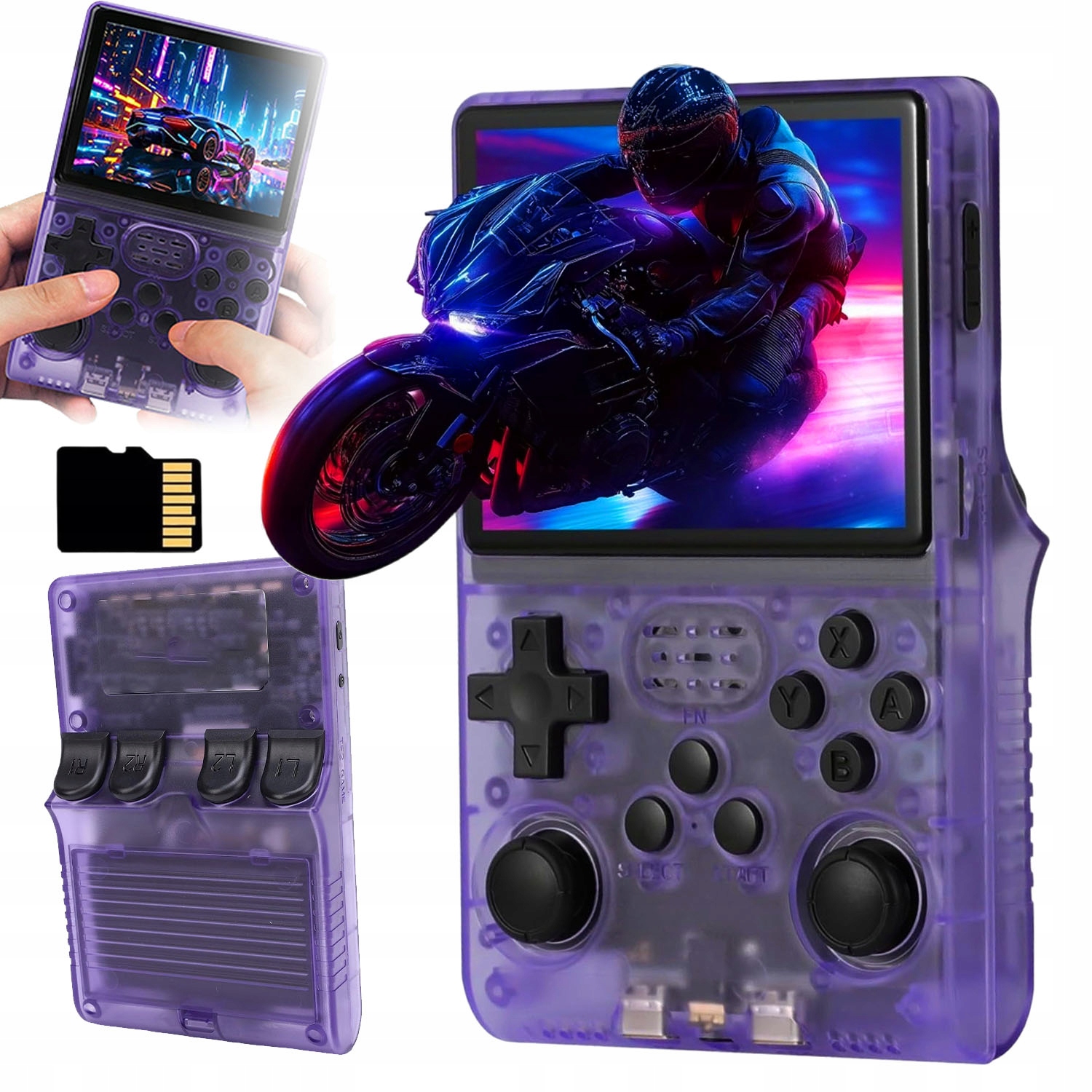 Konsola Do Gier Retro Tf 256 Gb 3,5'' Fioletowy R40s Ideal 640*480P