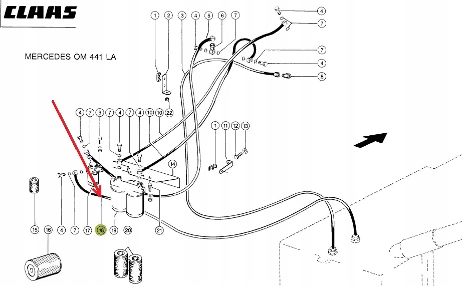 077388.2 Rurka paliwowa Producent części Claas
