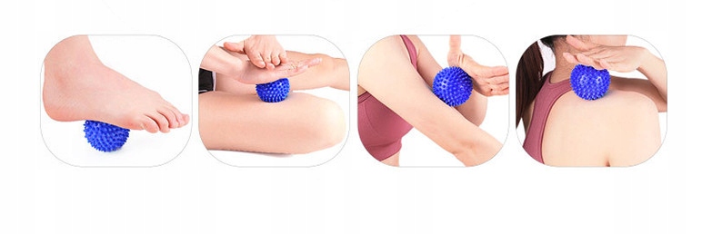 TWARDA PIŁKA KULKA DO MASAŻU DO ĆWICZEŃ Z KOLCAMI Średnica 9.5 cm