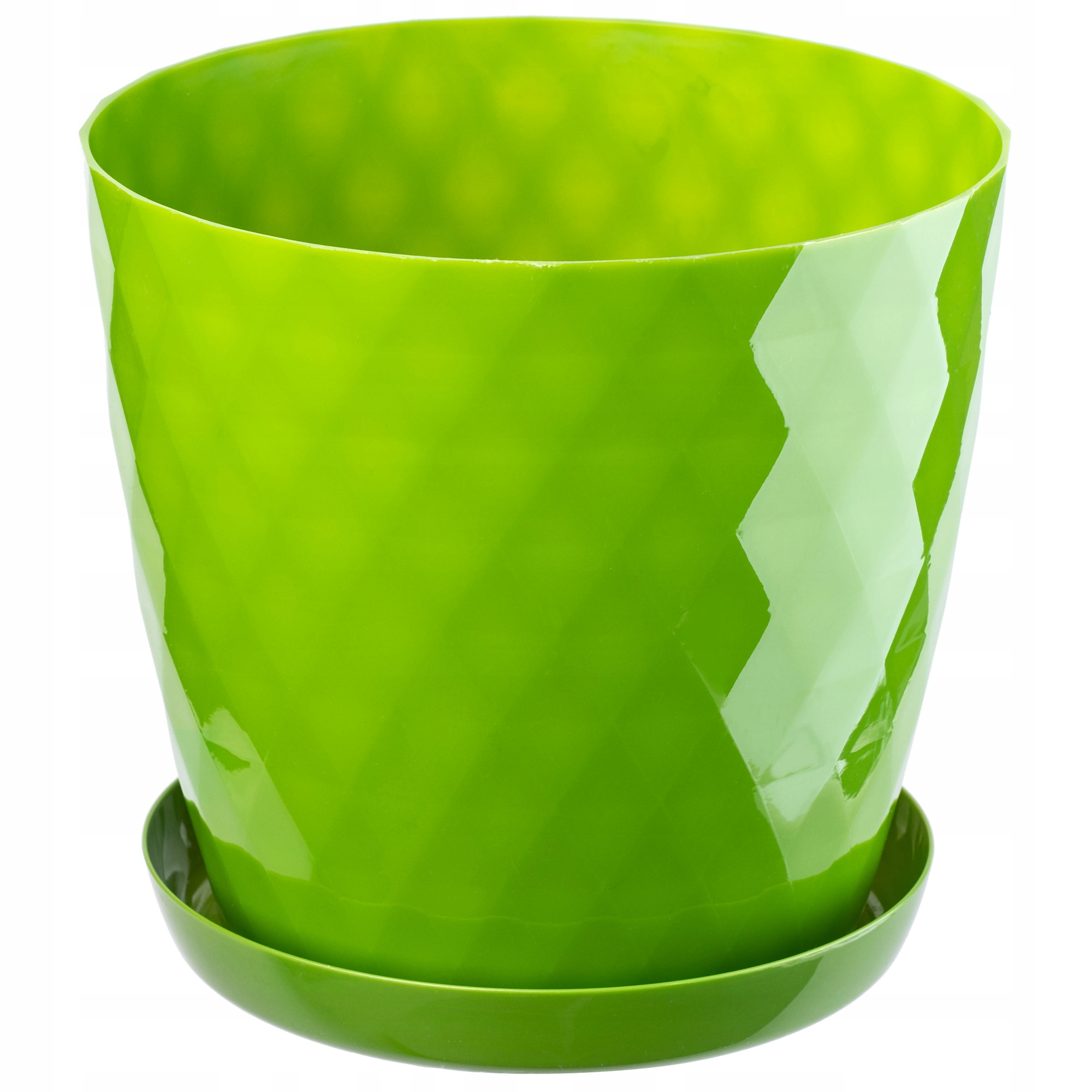 

Doniczka + Podstawka Cristal Zielona 20cm Kolory