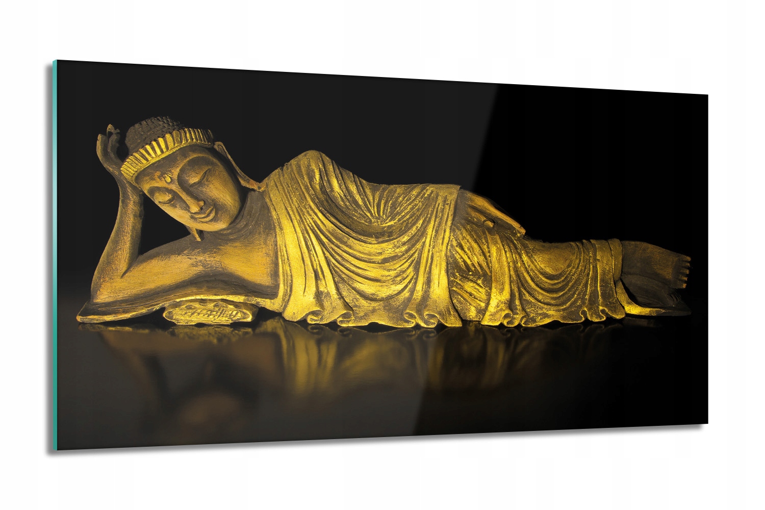 Ležící Buddha socha Skleněný obraz grafika 100x60