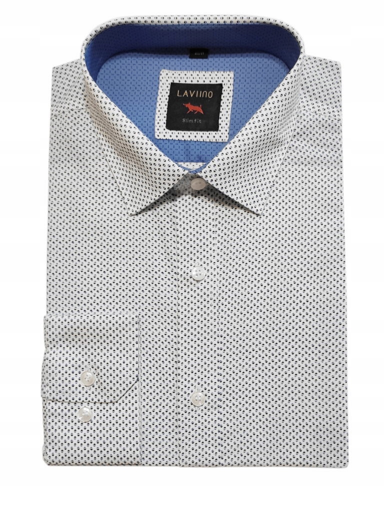 

S-38/39 Elegancka koszula męska lekki slim biała