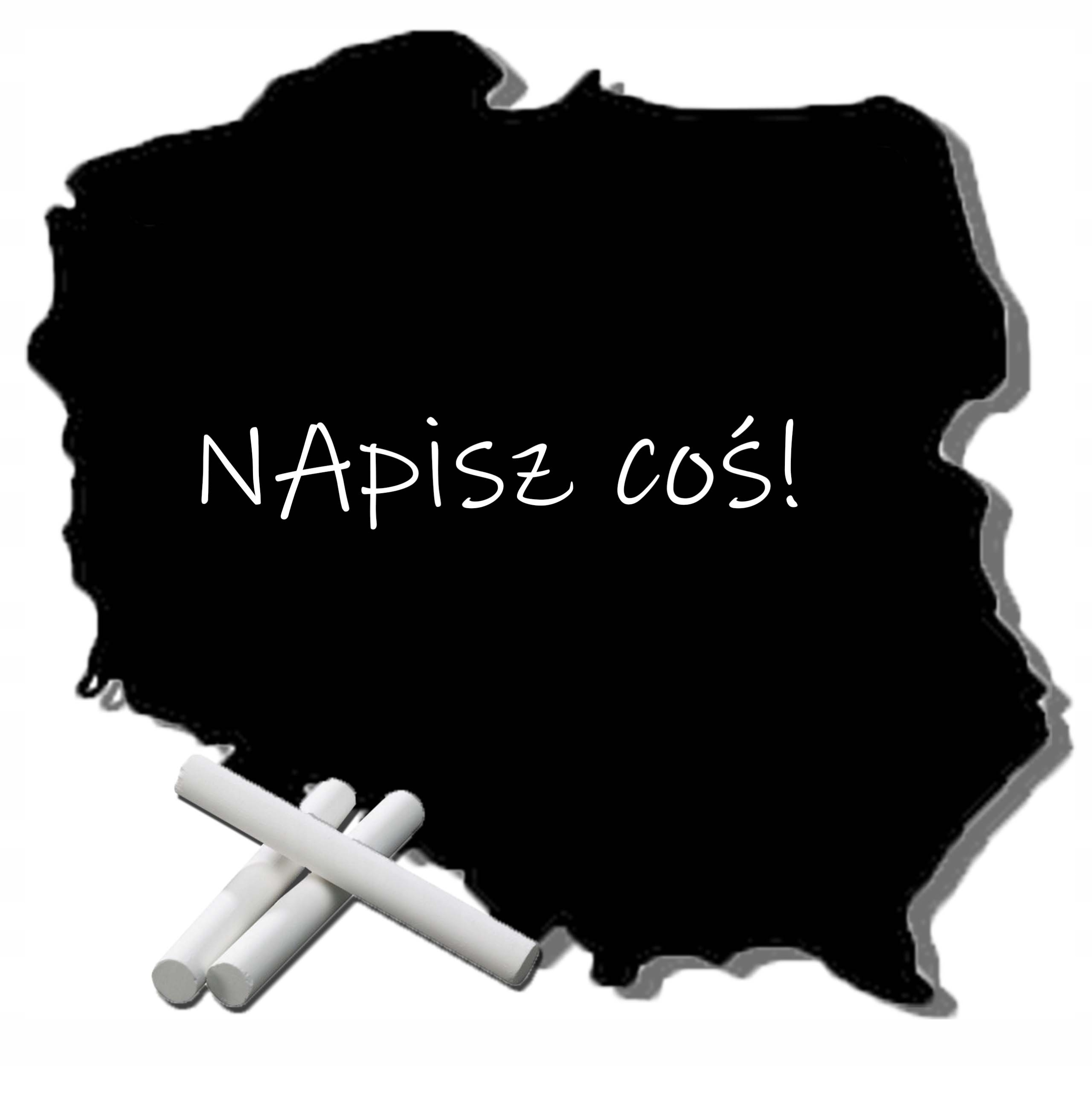 Tablica MAPA POLSKI magnesy kreda magnetyczna 45x48cm EAN (GTIN) 5904094285570