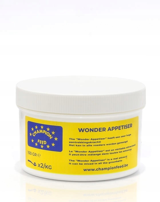 Dodatek atraktor zanętowy Appetiser Champion Feed 150G pobudza apetyt ryb