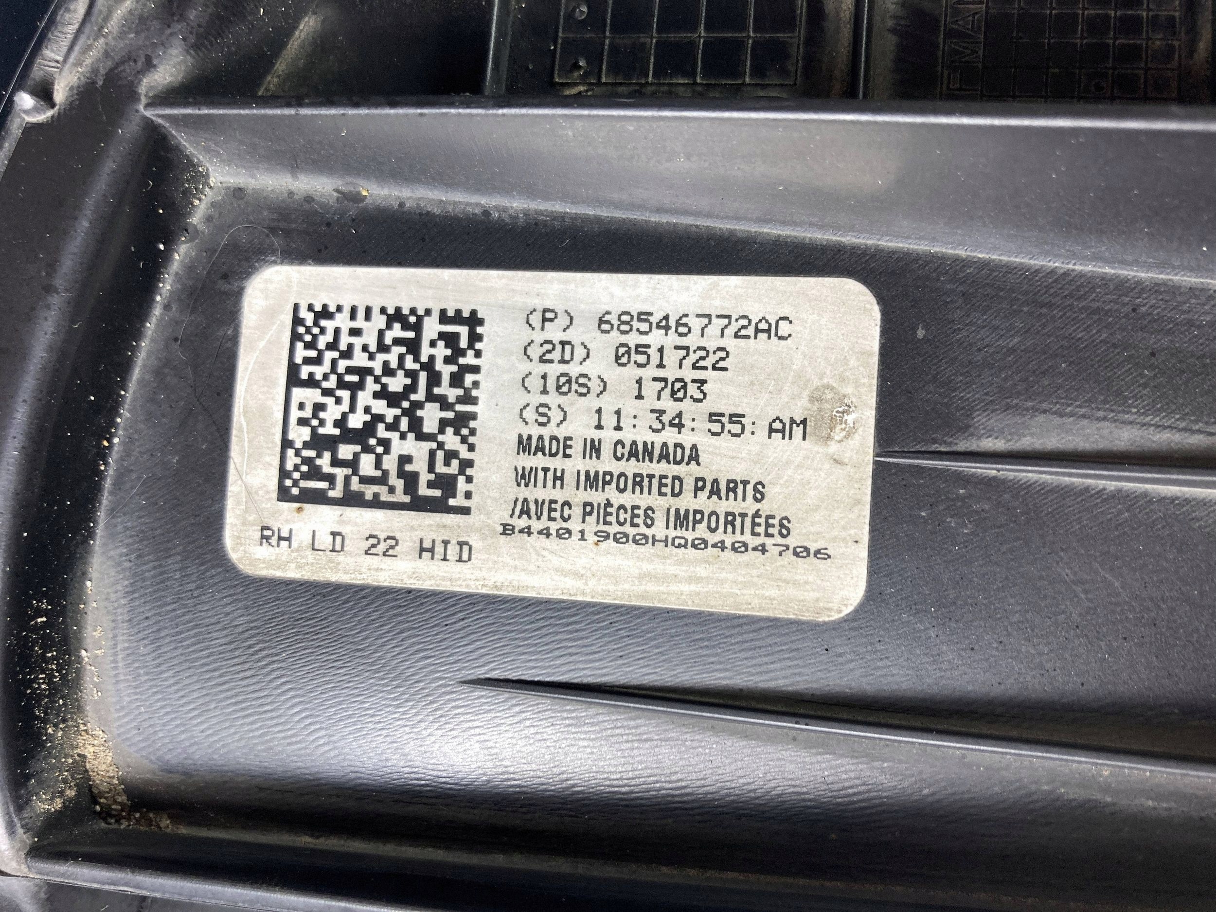 Dodge Charger 2019-21 reflektor light right front XENON