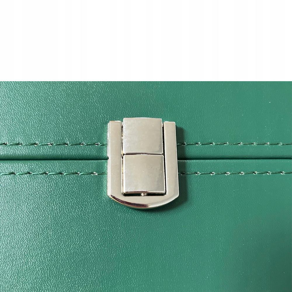 PUDEŁKO ETUI ORGANIZER SZKATUŁKA KASETKA KUFEREK NA ZEGARKI PREZENT 6 G2 Kolor zielony