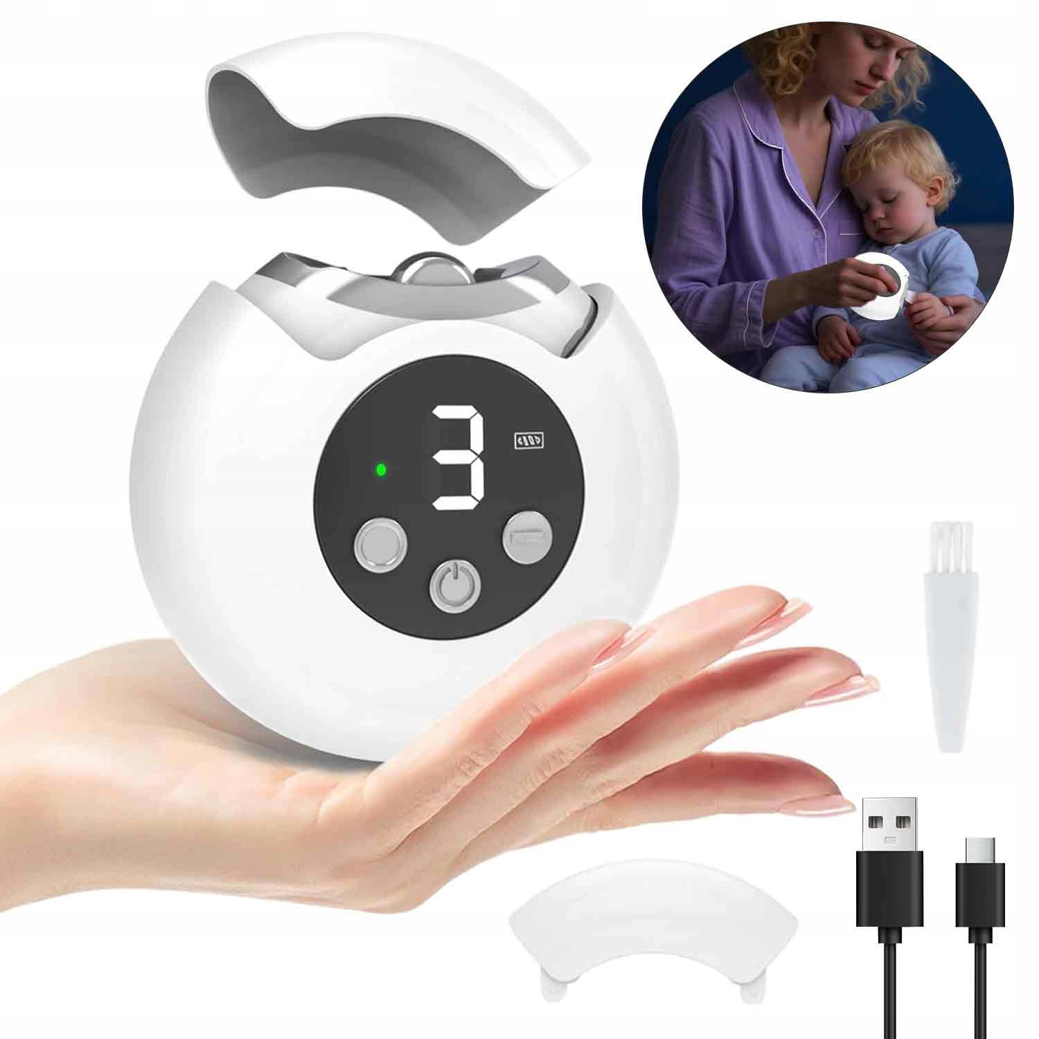 Elektrická Kleštička Na Nehty S Led Krabičkou Pro Snadné Čištění