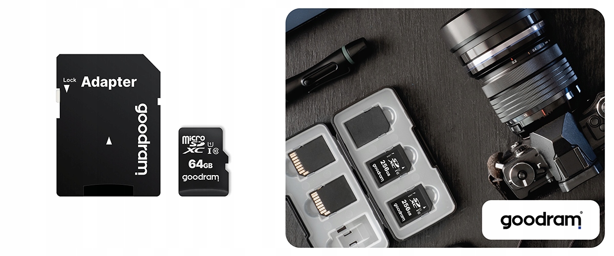 Karta pamięci MicroSD GOODRAM 64GB UHS I + adapter Maksymalna prędkość zapisu 10 MB/s