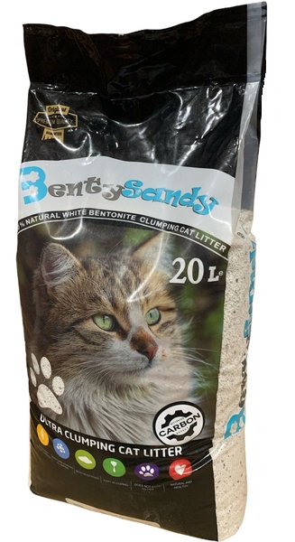 Żwirek bentonitowy Benty Sandy Active Carbon 20L
