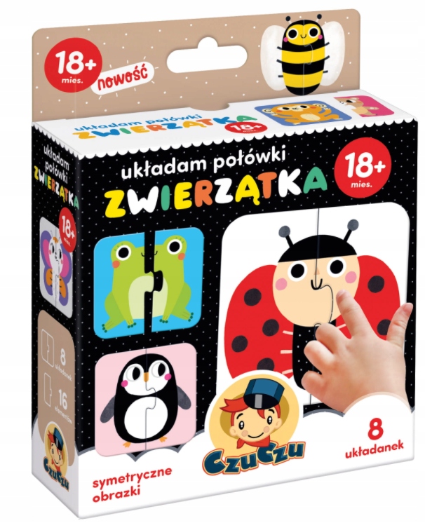 

Czu Czu Układam Połówki Zwierzątka Puzzle 16 Elem