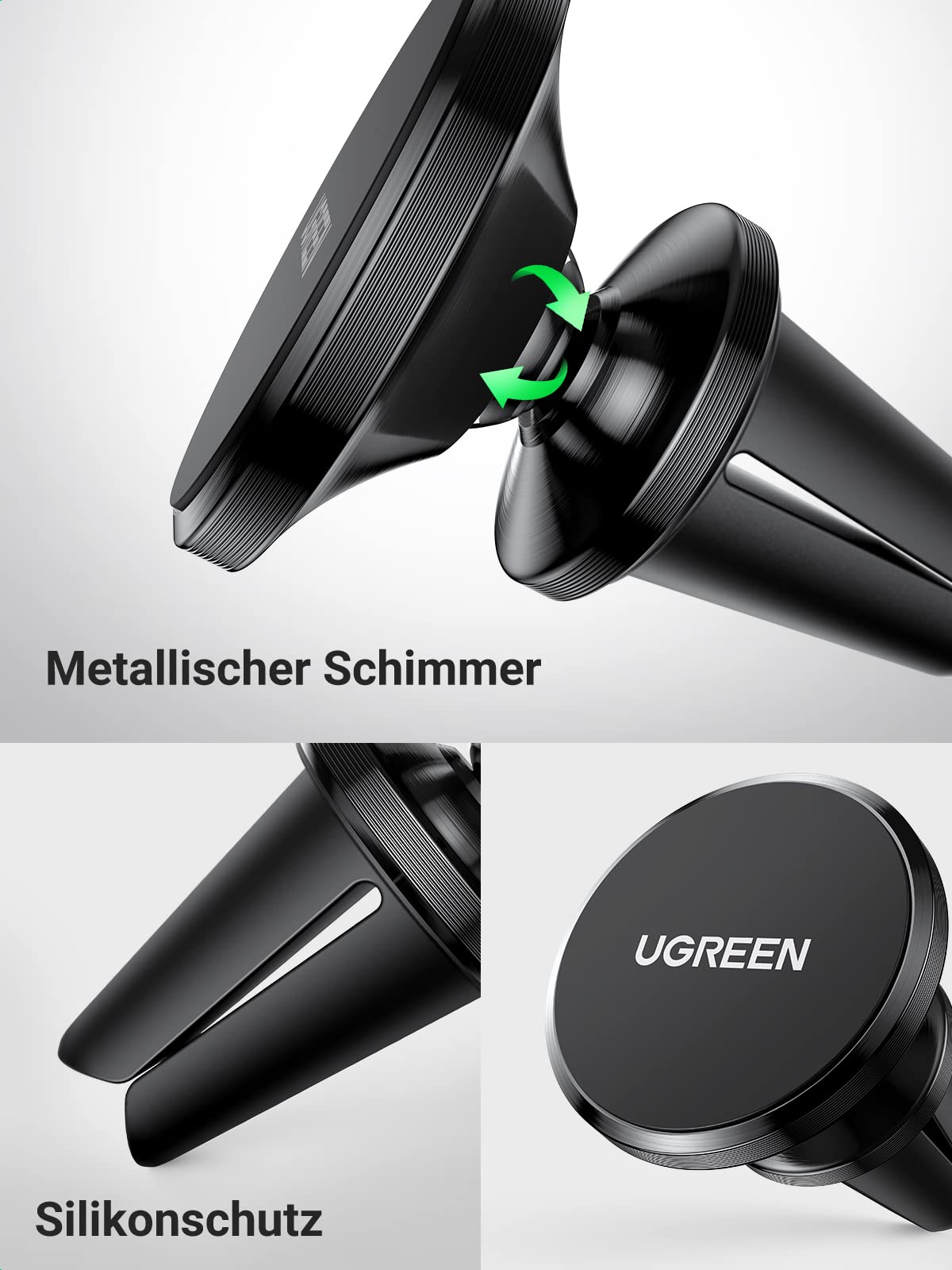 UGREEN Magnetyczny Uchwyt Samochodowy na Telefon 360° iPhone Galaxy Huawei — miniatura 4