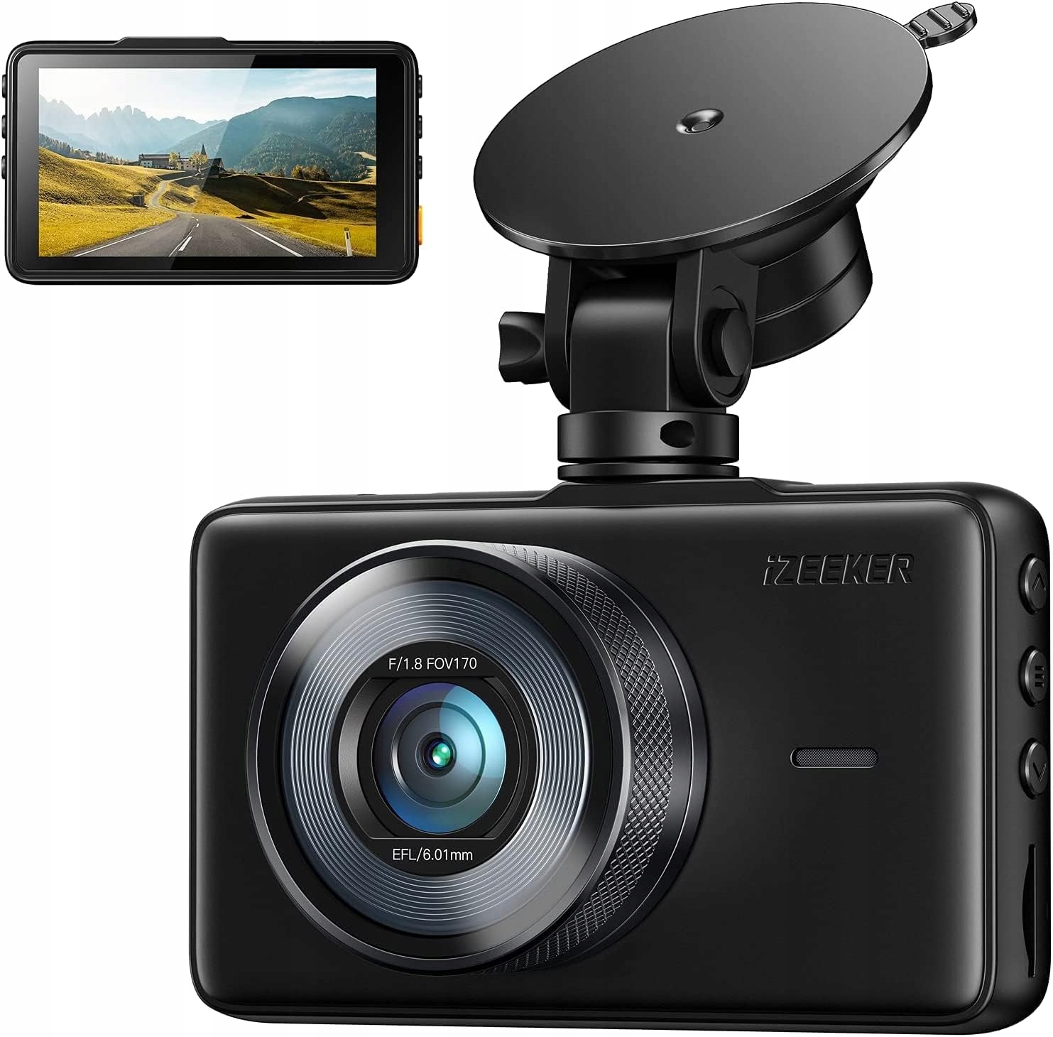 Automobilová kamera 1080P Full Hd záznamník jízdy s nočním režimem, 3'' LCD