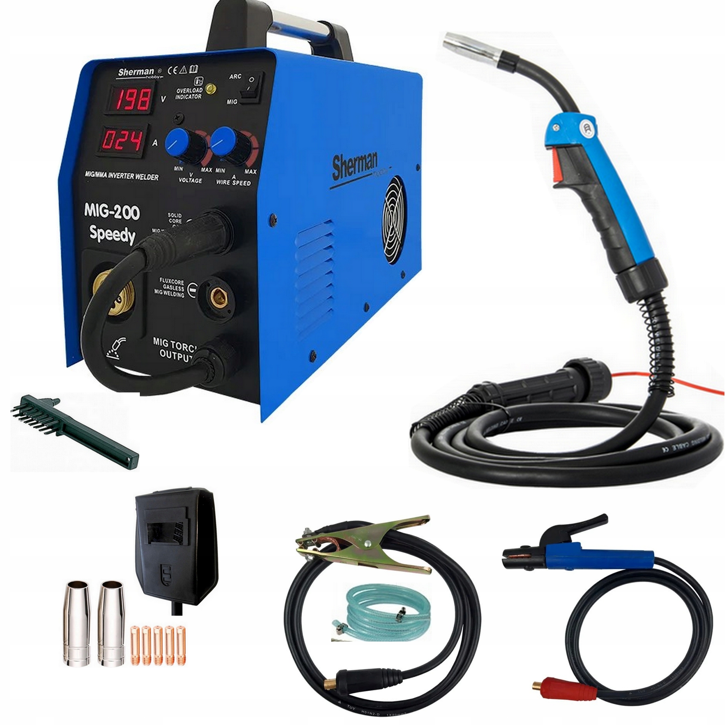 Poloautomatický svařovací stroj Mig Mma Sherman Mig 200 Speedy Migomat