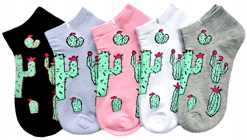 

Stopki Skarpetki Damskie Roz. 35 - 39 5par Cactus
