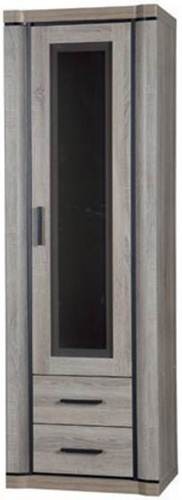 Witryna do salonu wąska szuflady DALLAS D16 z LED