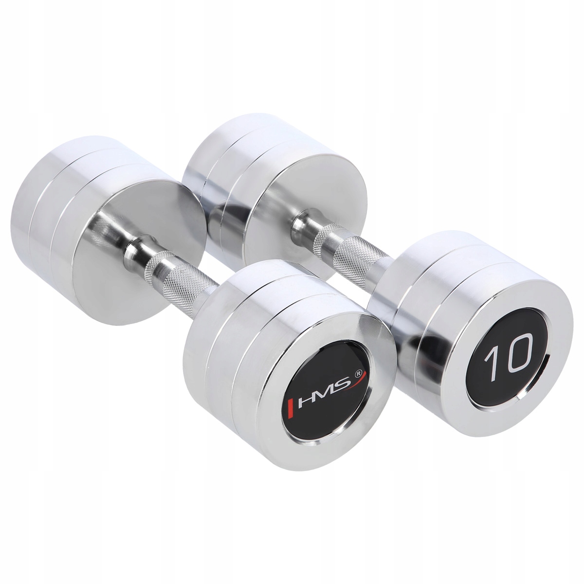 Chromové Činky Hms CHD10 2 x 10 Kg Pro Cvičení V Posilovně Trénink