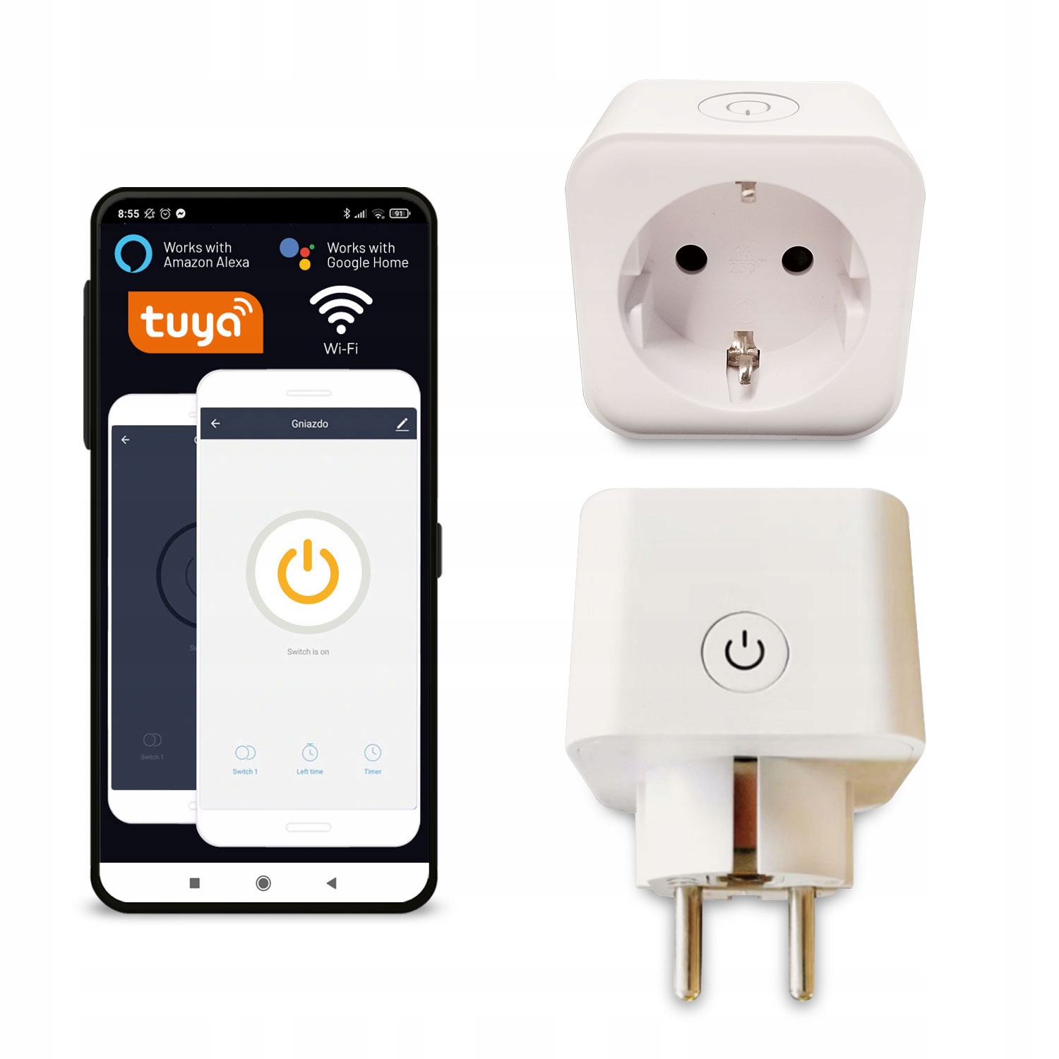 

Smart Home Gniazdko Wtyczka Sterowane WiFi Tuya